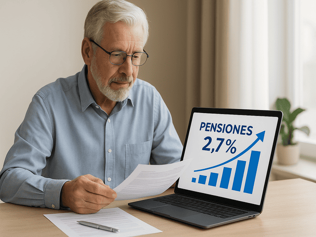 Revalorización del 2,7% para más de 10 millones de pensiones en 2026
