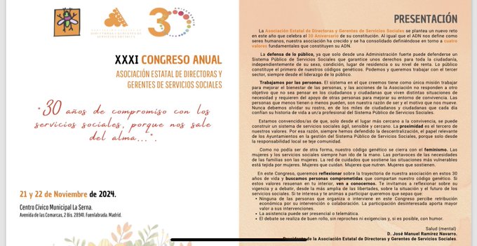 2024, Congresos y jornadas, Servicios sociales