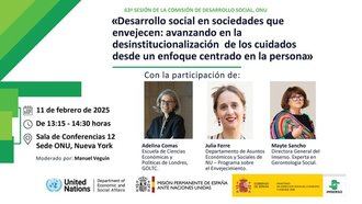 El Imserso organiza un evento paralelo en Naciones Unidas para debatir el envejecimiento y la desinstitucionalización de los cuidados