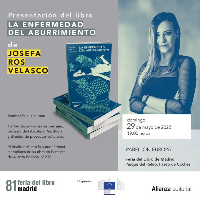 Presentación del libro 'LA ENFREMEDAD DEL ABURRIMIENTO' de JOSEFA ROS VELASCO