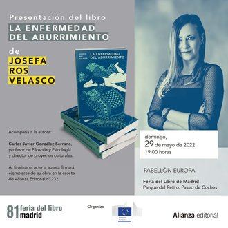 Presentación del libro 'LA ENFREMEDAD DEL ABURRIMIENTO' de JOSEFA ROS VELASCO
