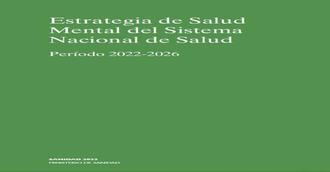 Estrategia de Salud Mental del Sistema Nacional de Salud para el período 2022-2026