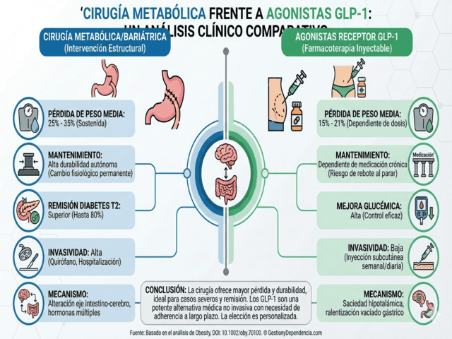Quirófano o farmacia: la cirugía metabólica frente a los agonistas del GLP-1. Análisis de la evidencia y del futuro del abordaje terapéutico