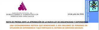 La nueva ley de dependencia beneficiará a dos millones de personas