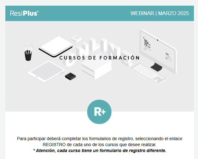 Webinar ResiPlus® - Cursos de Formación Online Marzo