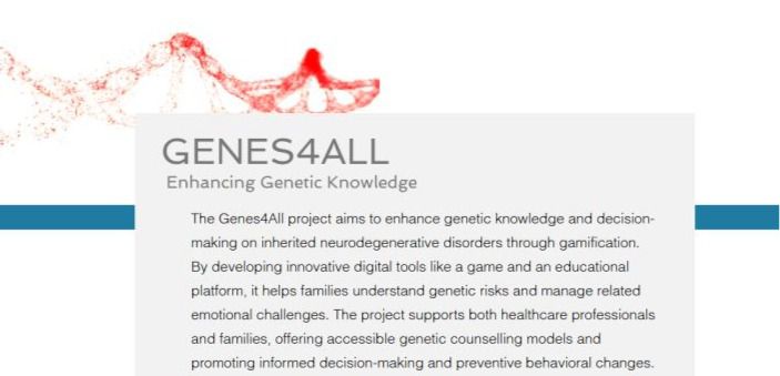 Genes4All: gamificación para aprender sobre trastornos neurodegenerativos