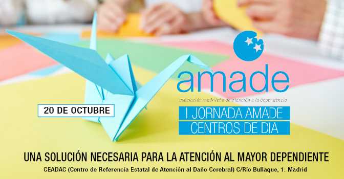 AMADE celebra una jornada sobre centros de día el 20 de octubre de 2022 en Madrid.