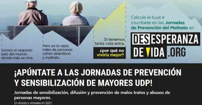 Abiertas inscripciones para las Jornadas sobre Prevención del Maltrato en Personas Mayores de la Unión Democrática de Pensionistas y Jubilados de España (UDP).