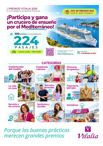 Vitalia premia a sus profesionales con 224 pasajes de crucero
