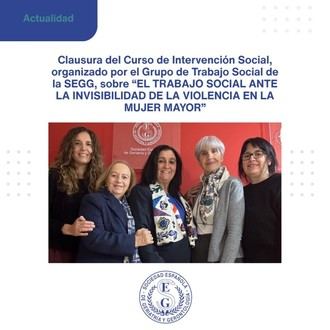 Culminación del Curso sobre Violencia en Mujeres Mayores de la SEGG