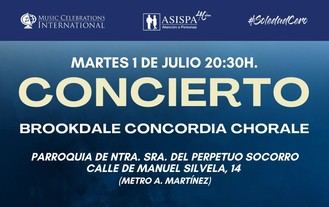 Concierto benéfico #SoledadCero en Madrid con Brookdale Concordia Chorale