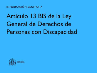 Sanidad publica preguntas y respuestas sobre el nuevo artículo 13 bis de la ley de discapacidad