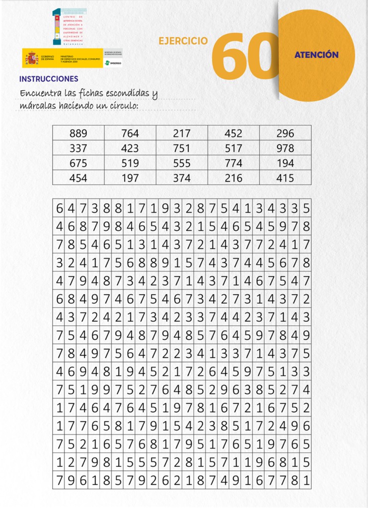 Nuevo ejercicio de estimulación cognitiva en el blog del CREA