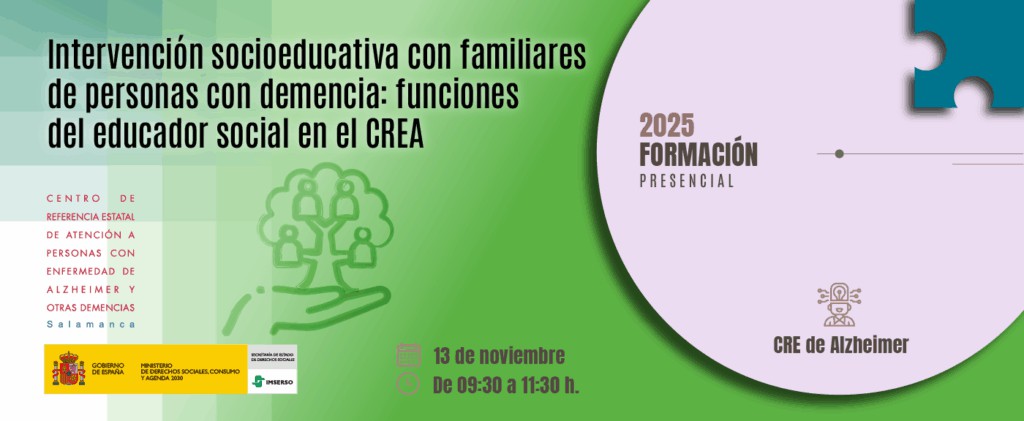 Seminario sobre apoyo a familiares de personas con demencia en el CREA
