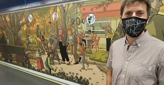 Un gran mural rinde homenaje a los mayores en la estación de metro de Plaza de Castilla vía madridiario