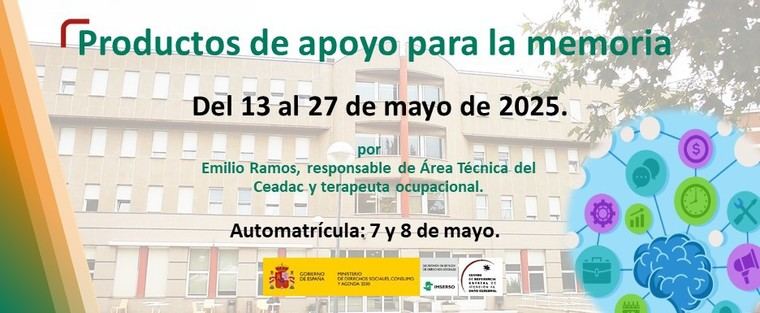 Ceadac lanza un curso online sobre productos de apoyo para la memoria