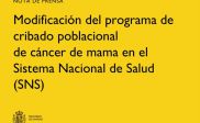 Sanidad extiende el cribado de cáncer de mama a mujeres de 45 a 74 años