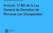 Sanidad publica preguntas y respuestas sobre el nuevo artículo 13 bis de la ley de discapacidad