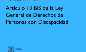 Sanidad publica preguntas y respuestas sobre el nuevo artículo 13 bis de la ley de discapacidad